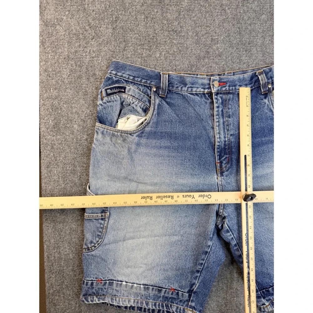Merchant Jeans Co Mens 44 Blue Cotton Denim Carpenter Shorts Vintage Y2K Workwea